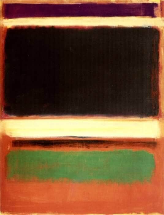 Magenta, Black, Green on Orange (1949) by Mark Rothko