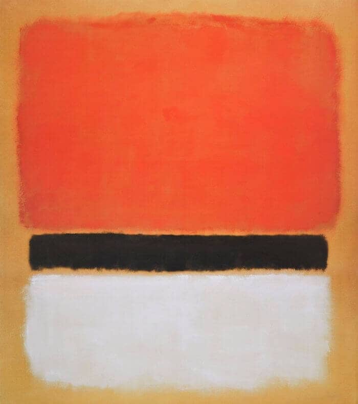 Red, Black, White on Yellow, 1955 by Mark Rothko