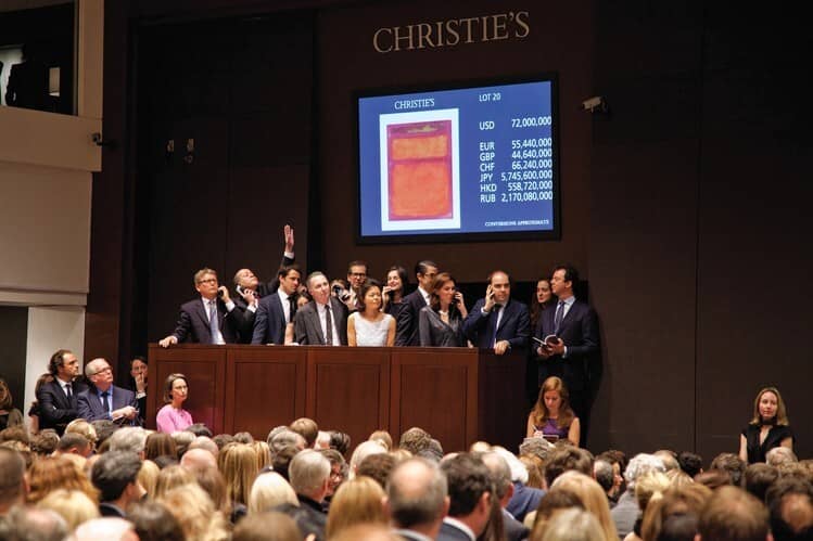 Auction Photo of Orange, Red, Yellow, (1961) by Mark Rothko